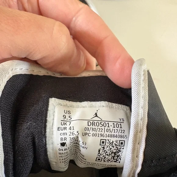 Nike Air Jordan 1 Mid Split Panda Black Size 9.5 - Picture 7 of 8